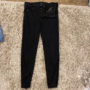 American Eagle The Dream Jean Size 8 Long High Rise Jegging Crop Black